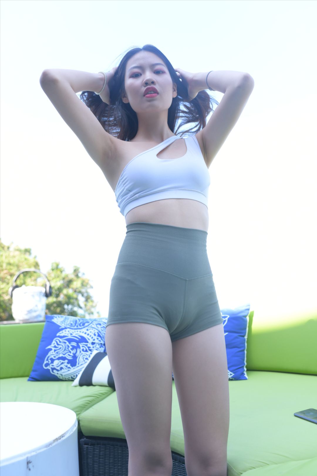 图片[3]-[红石苏梅岛旅拍]第一篇:绿色紧身短裤(套图+视频)-图满多