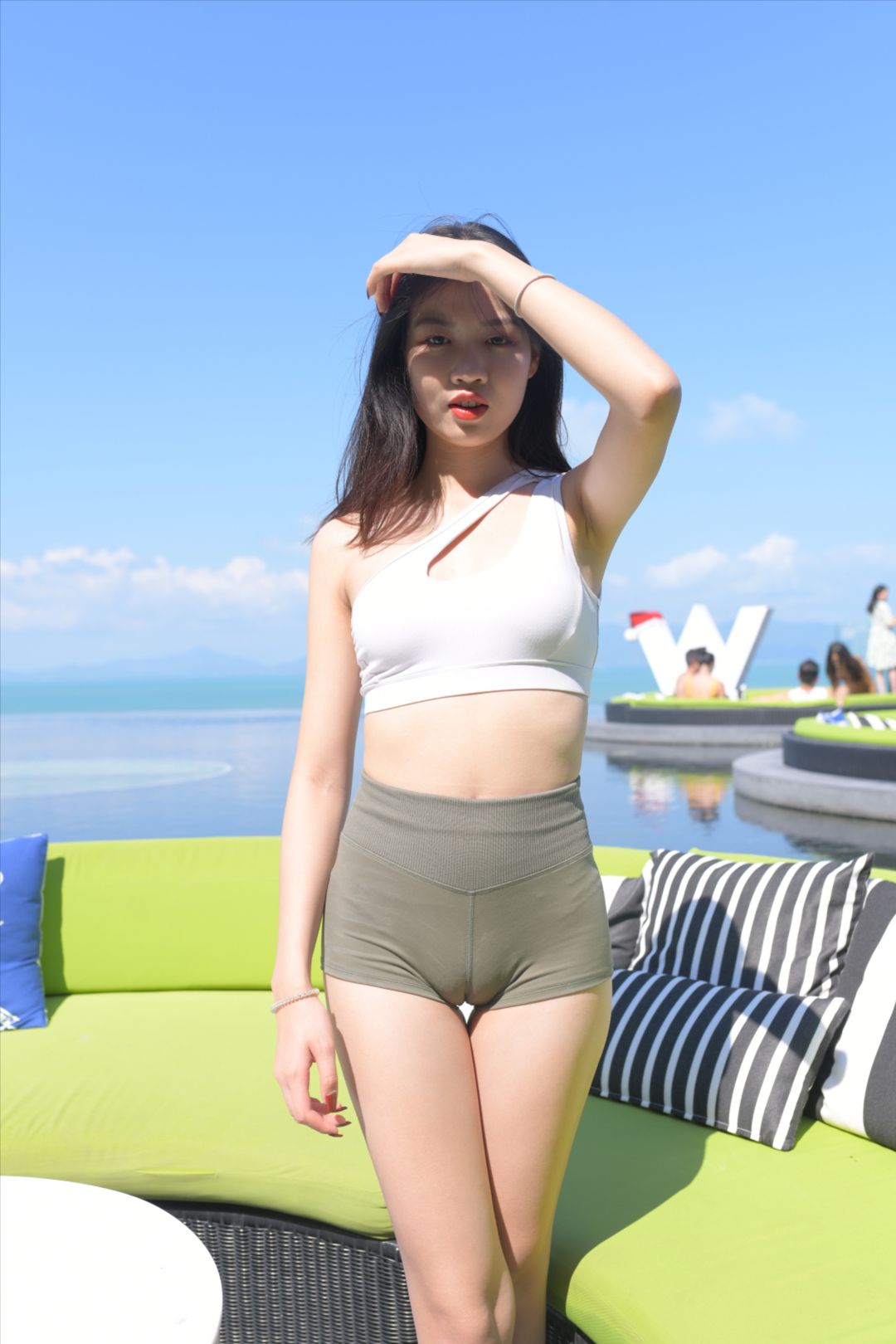 图片[5]-[红石苏梅岛旅拍]第一篇:绿色紧身短裤(套图+视频)-图满多