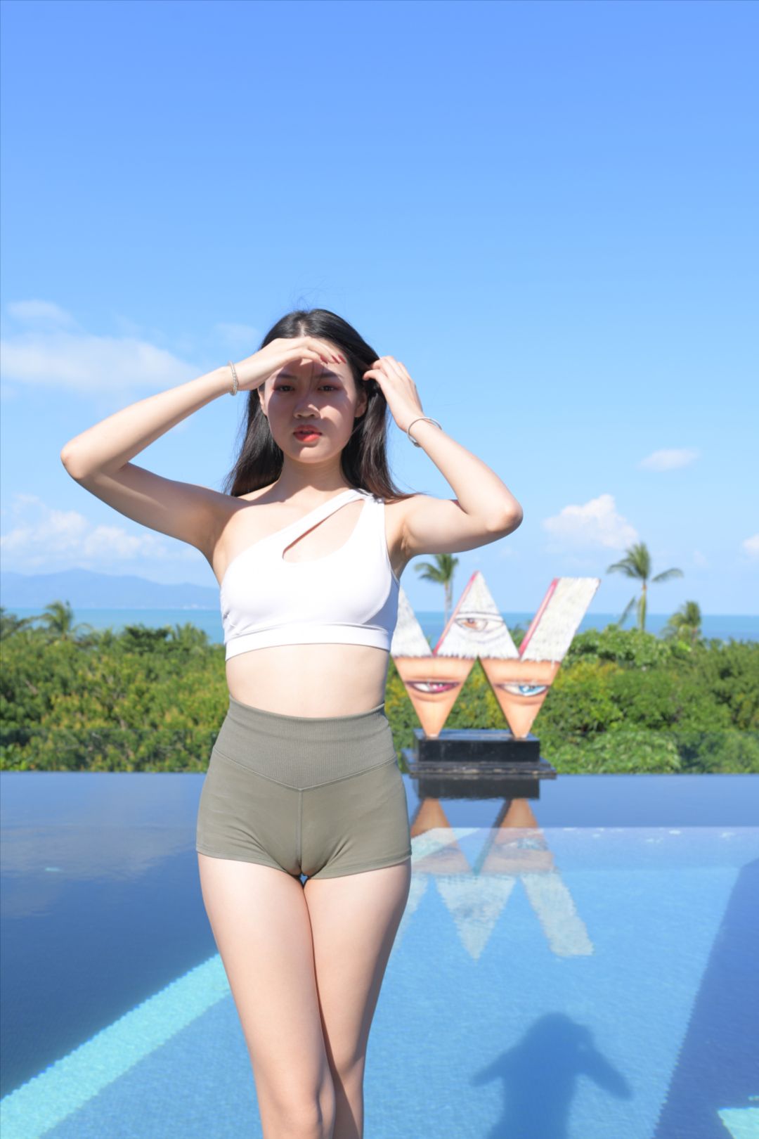 图片[7]-[红石苏梅岛旅拍]第一篇:绿色紧身短裤(套图+视频)-图满多