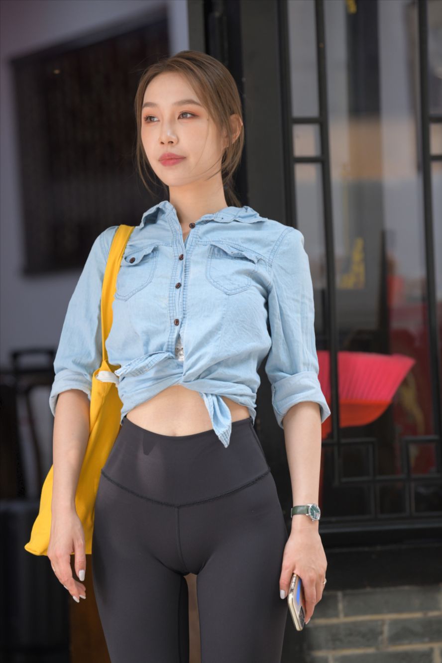 黑色瑜伽裤紧身裤(套图+视频)-图满多