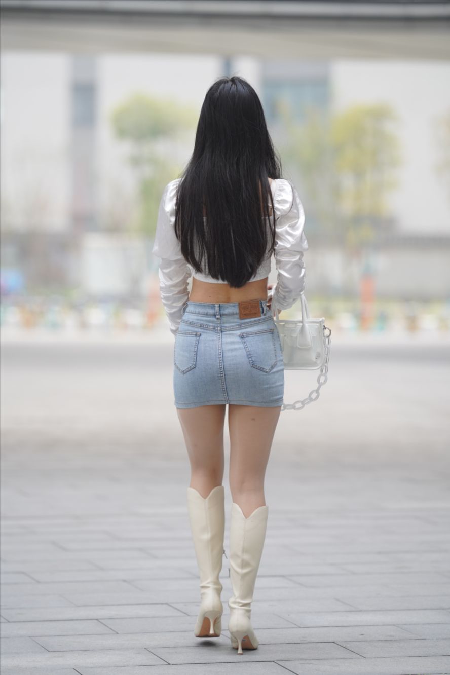 图片[3]-牛仔短裙(套图+视频)-图满多