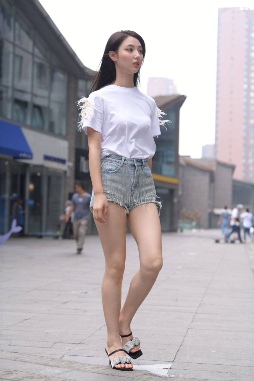 图片[7]-蓝色牛仔热裤(套图+视频)-图满多