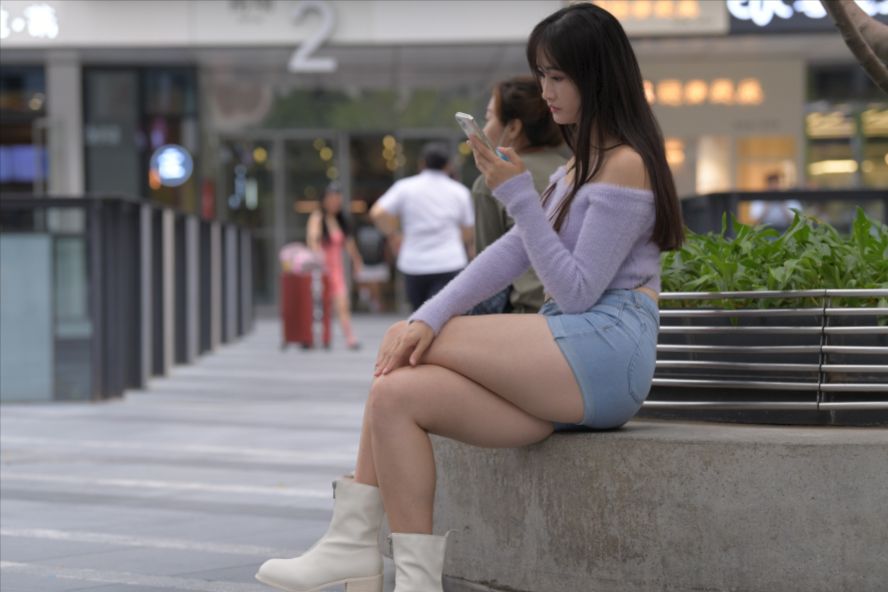 图片[10]-蓝色牛仔热裤美女-图满多