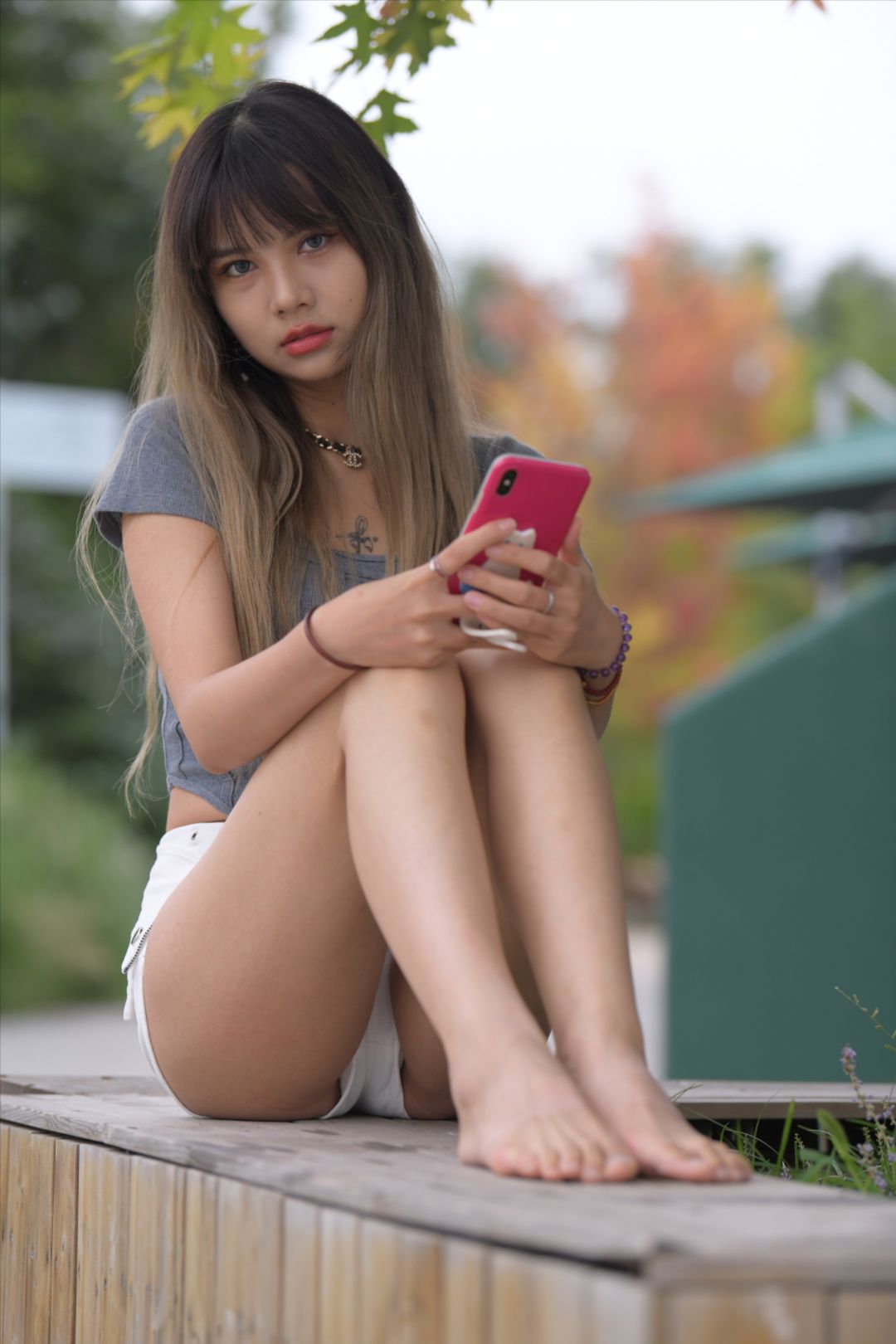 图片[3]-[一始专区] 白色热裤长腿女孩(套图+视频)-图满多