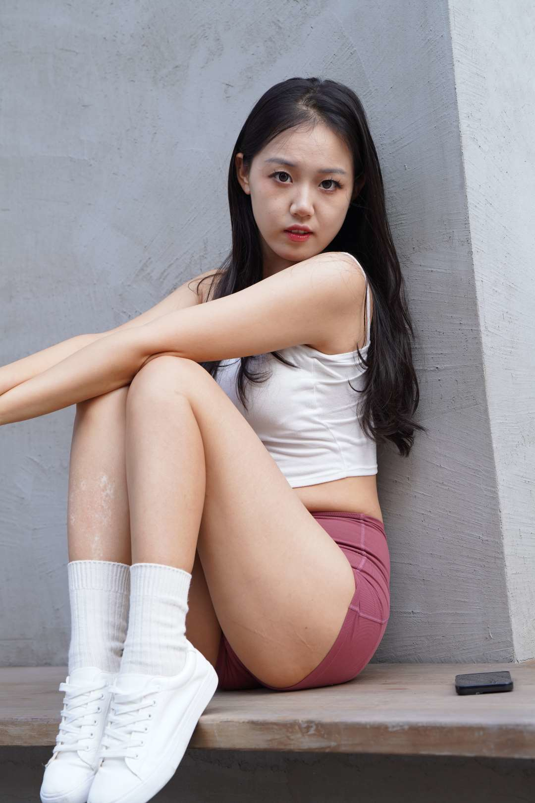 图片[2]-[kaine专区] 红色瑜伽短裤美眉-图满多