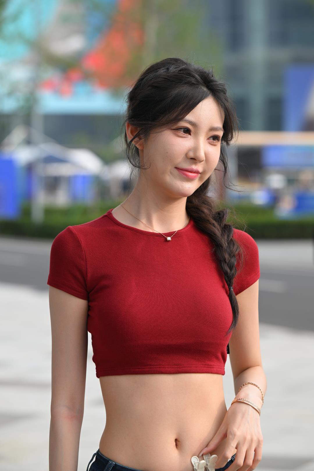 图片[4]-牛仔短裙小雪花的腰-图满多