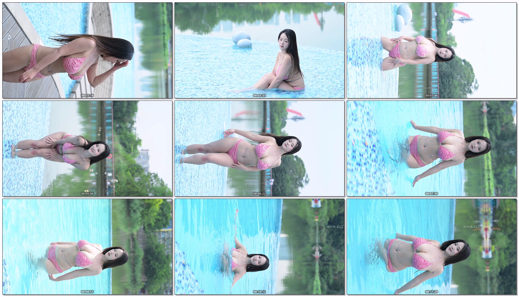 橙子摄影 – 朵朵粉色泳衣-图满多