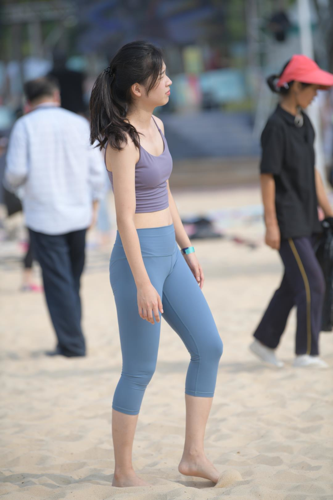 图片[6]-沙滩清秀瑜伽小妹-图满多