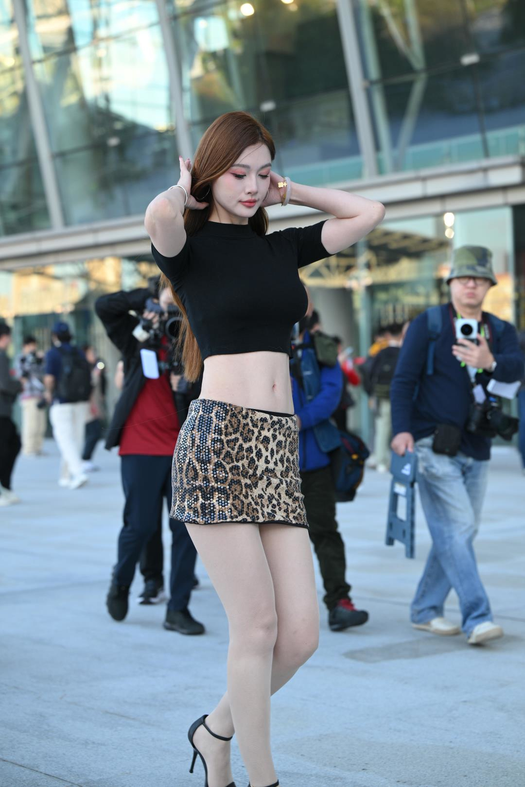 图片[5]-高挑大长腿 肉丝豹纹美月-图满多
